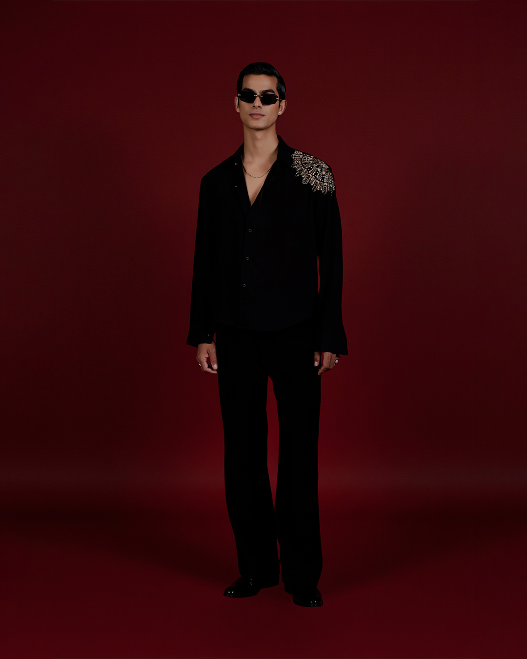 Black Straight Fit Pant